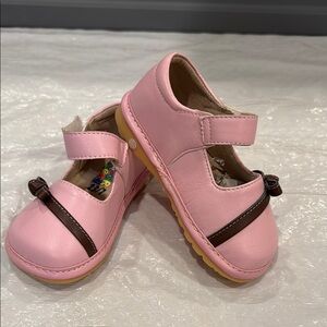 Light Pink Mary Jane Baby Walker Shoes with Bow